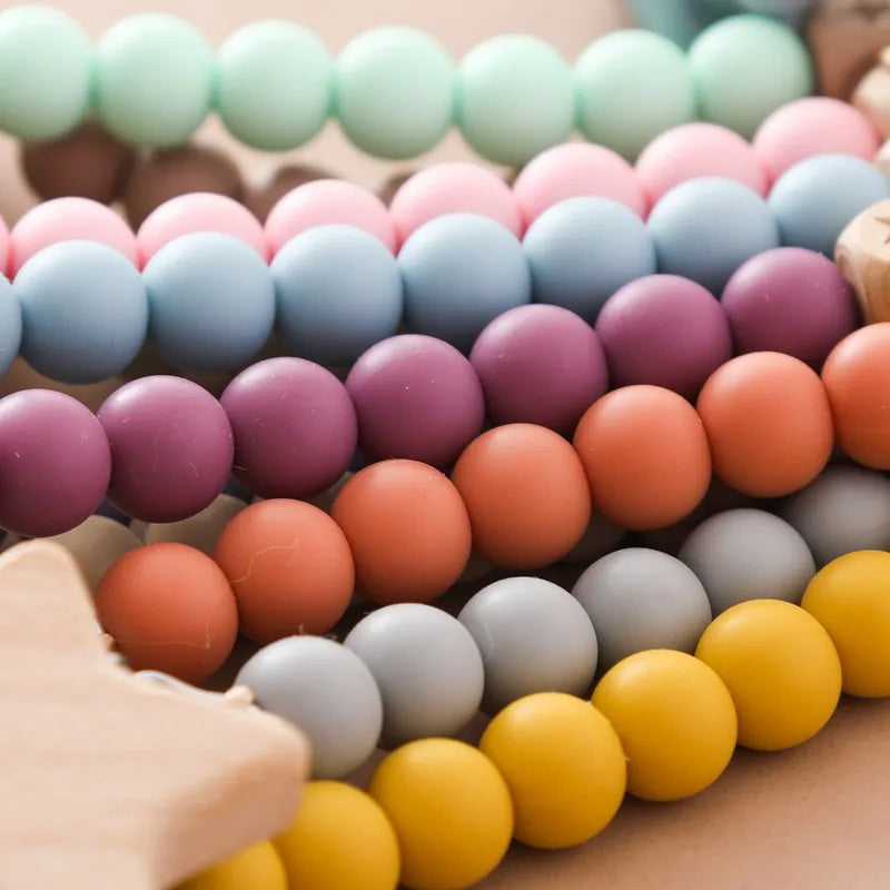 Attache Tétine Perle étoile - Attache tétine