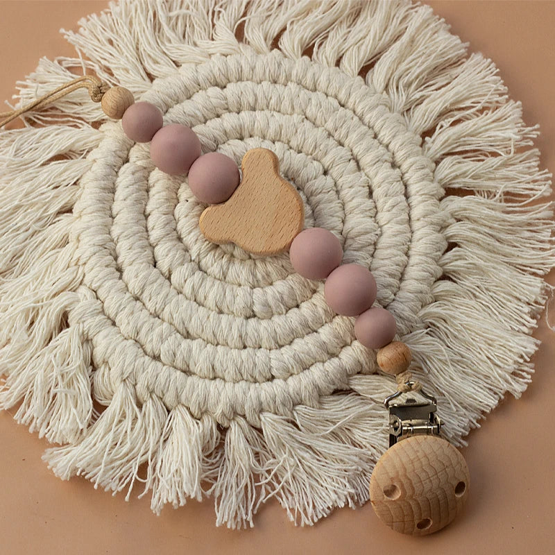 Attache Tétine Perle Petit Ours - Attache tétine