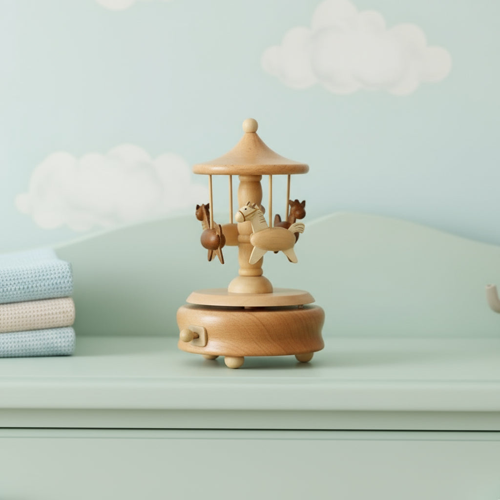 Boite à Musique Bébé - Carrousel - Jouet En bois bébé