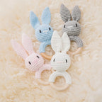 Hochet Bébé Crochet Lapin - Jouet En bois bébé