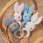 Hochet Bébé Crochet Lapin - Jouet En bois bébé