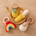 Hochet Crochet Fruit - Jouet En bois bébé
