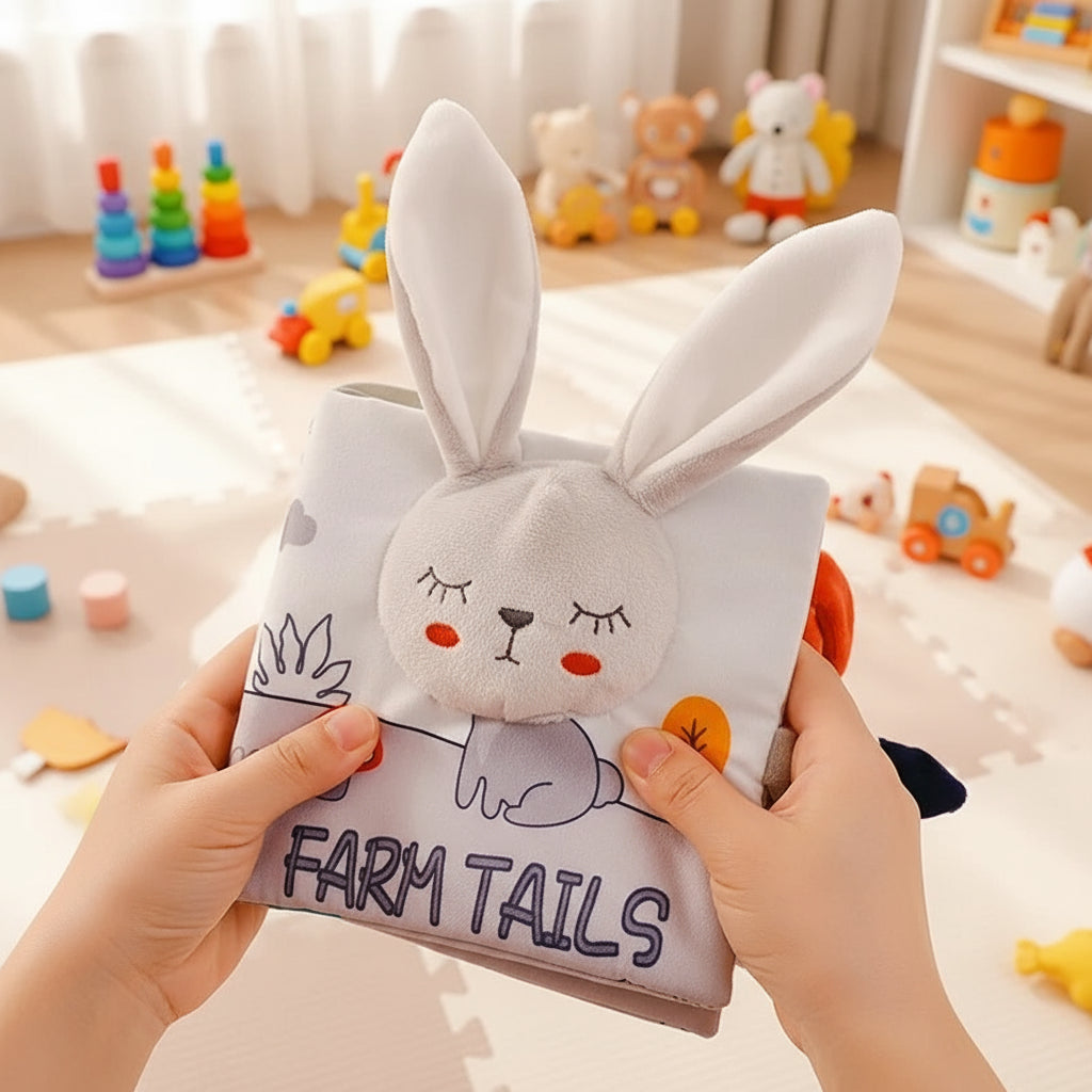 Livre sensoriel Bébé - Lapin - Jouet En bois bébé