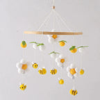 Mobile Bébé Abeille - Jaune - Jouet En bois bébé