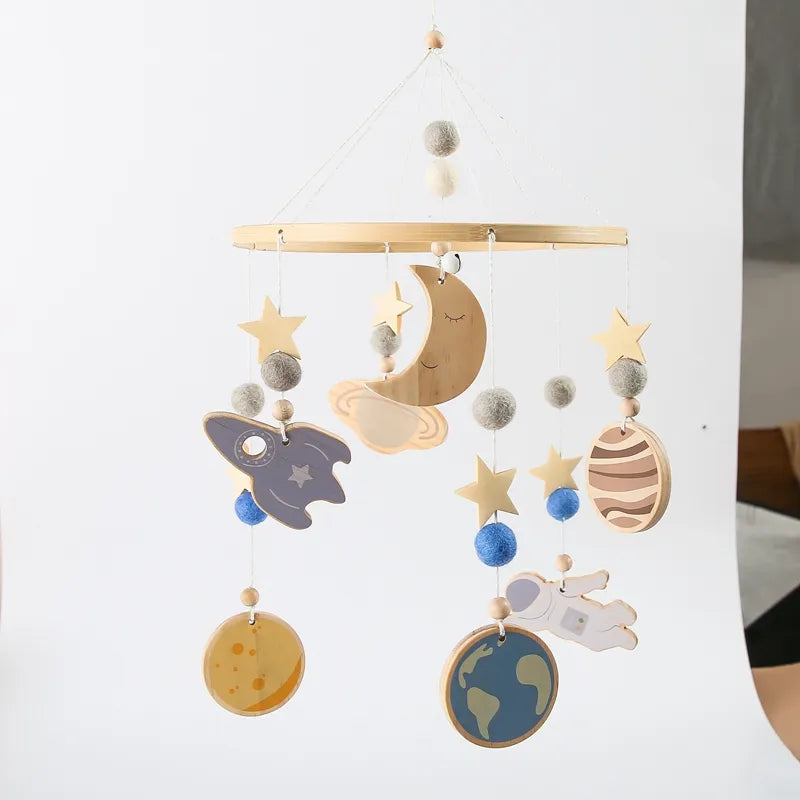 Mobile Bébé Bois Galaxy Lune - Mobile bébé