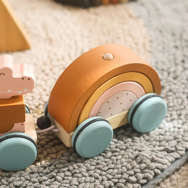 Petit Train En Bois Animaux - Train - Jouet En bois bébé