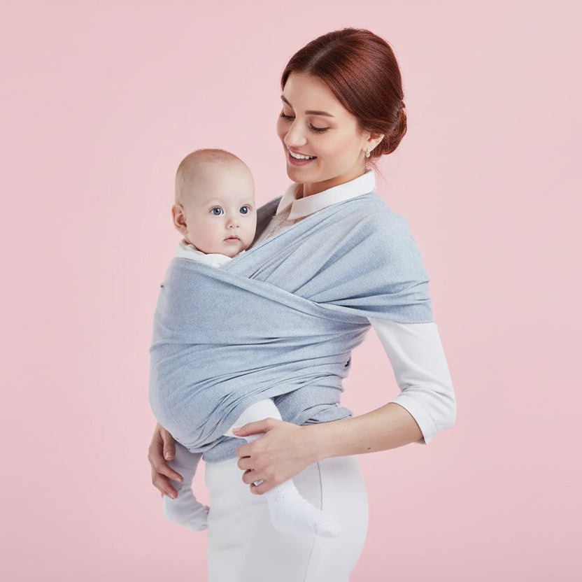 Porte Bébé Physiologique Naissance - Bleu Clair