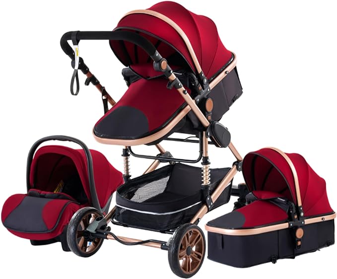 Poussette 3 En 1 Middleton - Rouge Cerise - Poussette