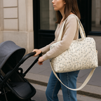Sac à langer Beige Petites Fleurs - SAC A LANGER