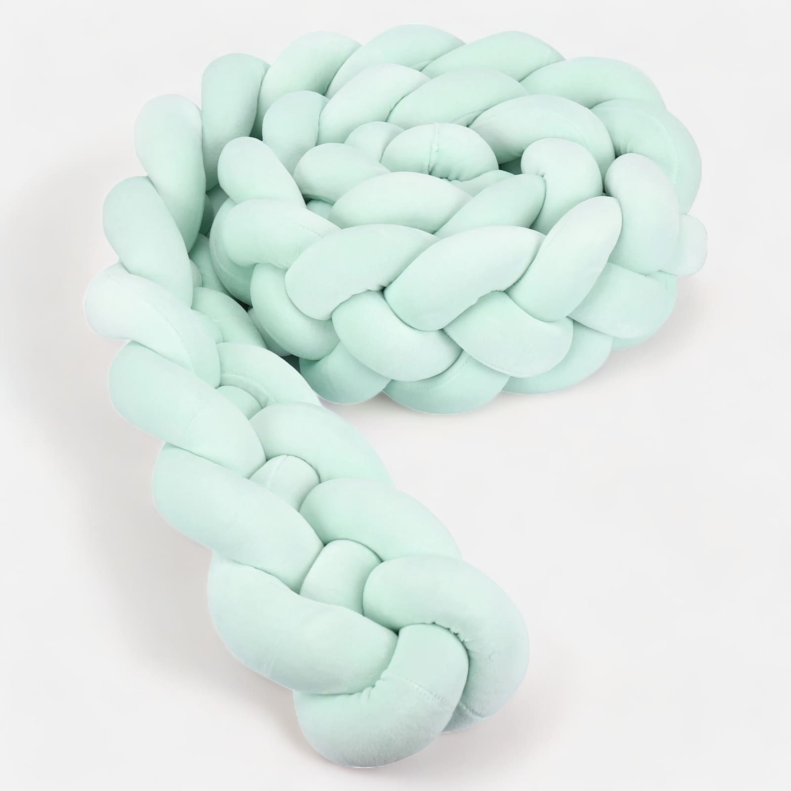 tour de lit tresse menthe