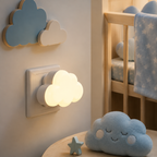 Veilleuse bébé nuage à capteur dans une chambre de bébé