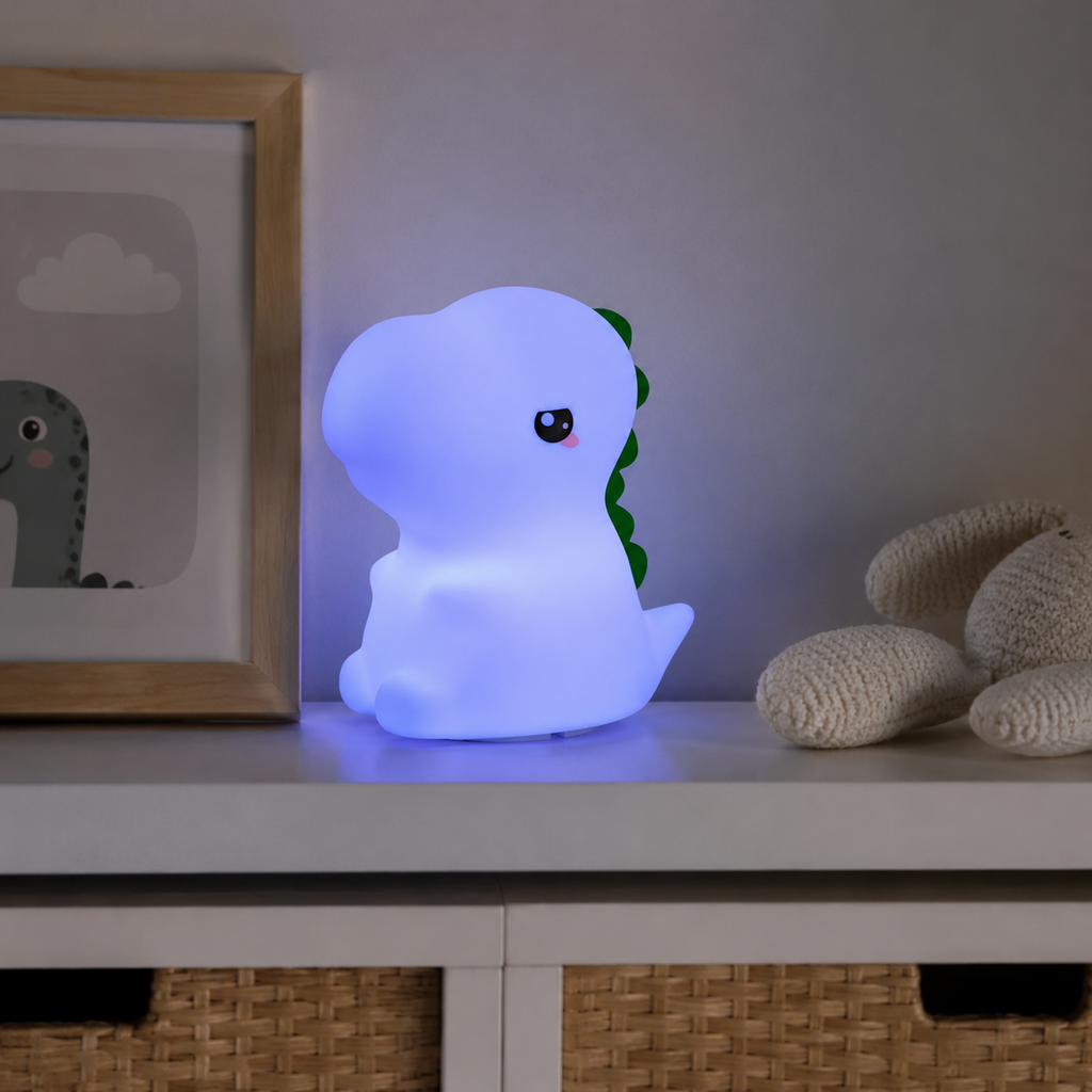 Veilleuse dinosaure avec lumière multicolore
